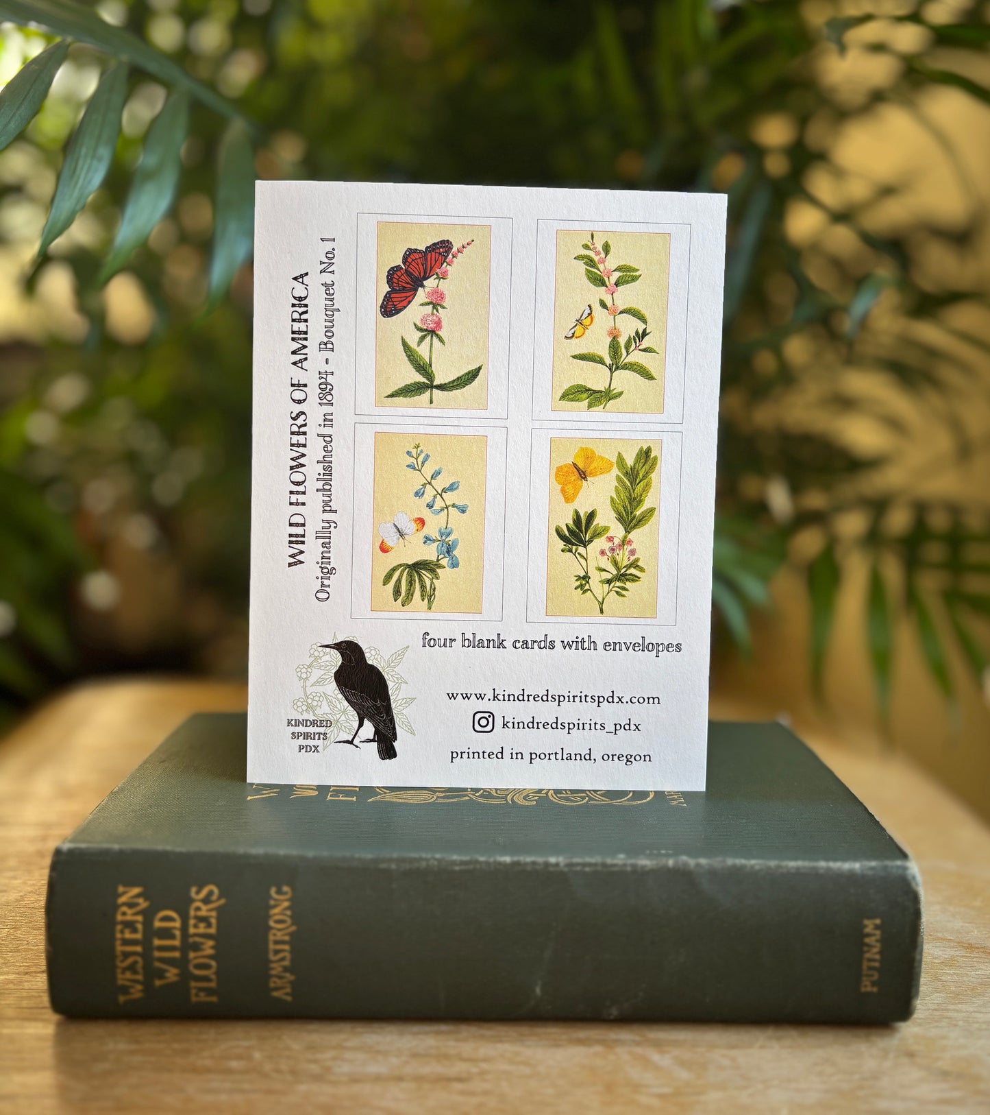 Wild flowers of America - greeting card 4 pack (Bouquet 1)