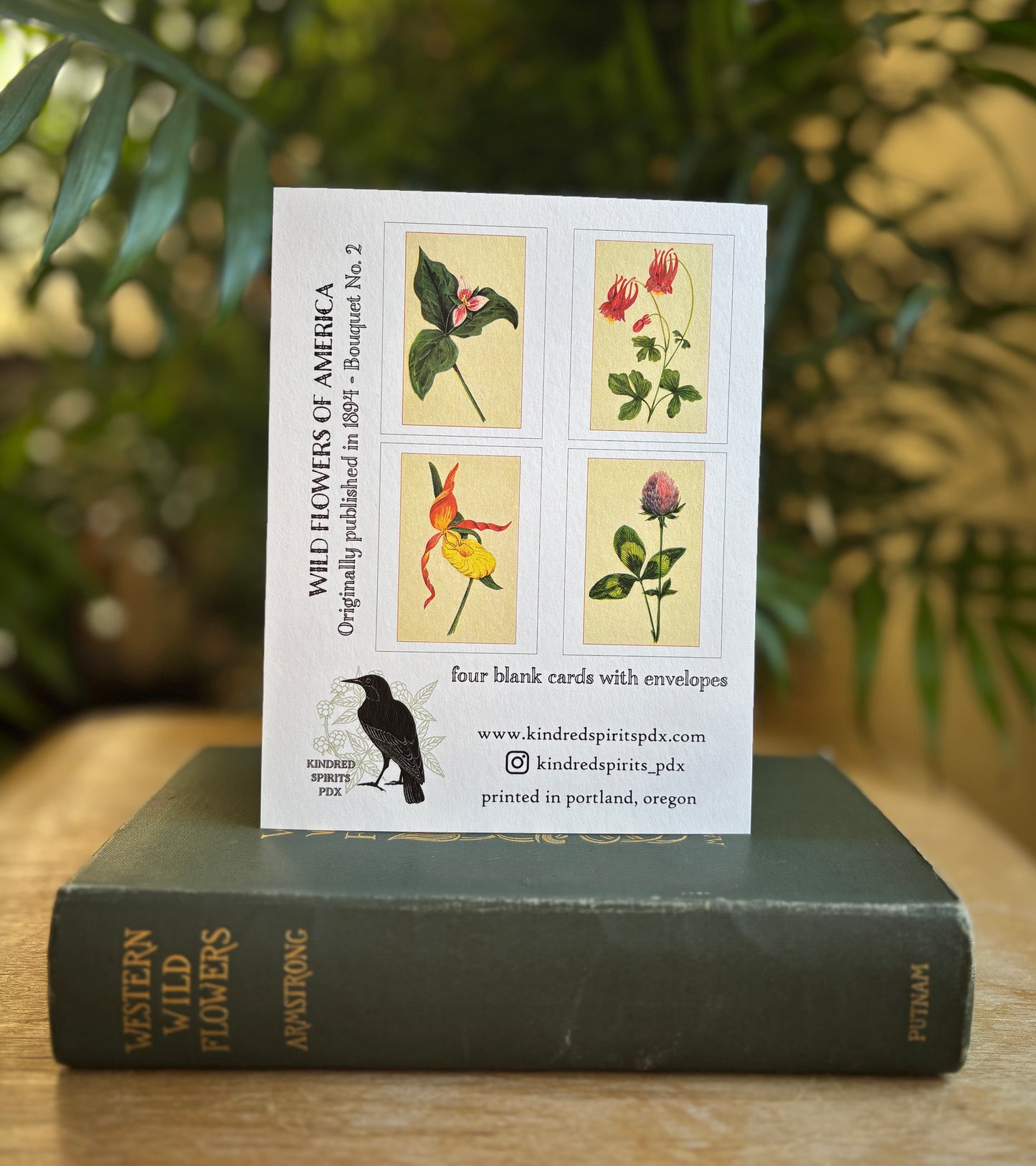 Wild flowers of America - greeting card 4 pack (Bouquet 2)