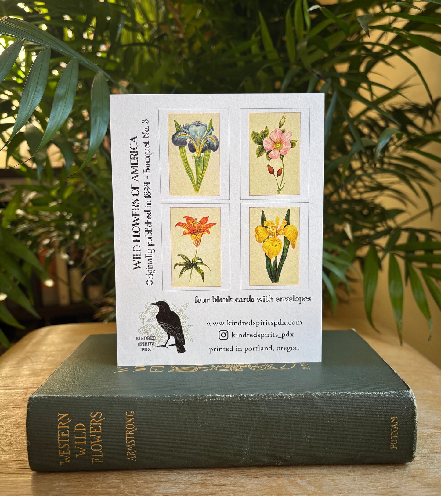 Wild flowers of America - greeting card 4 pack (Bouquet 3)