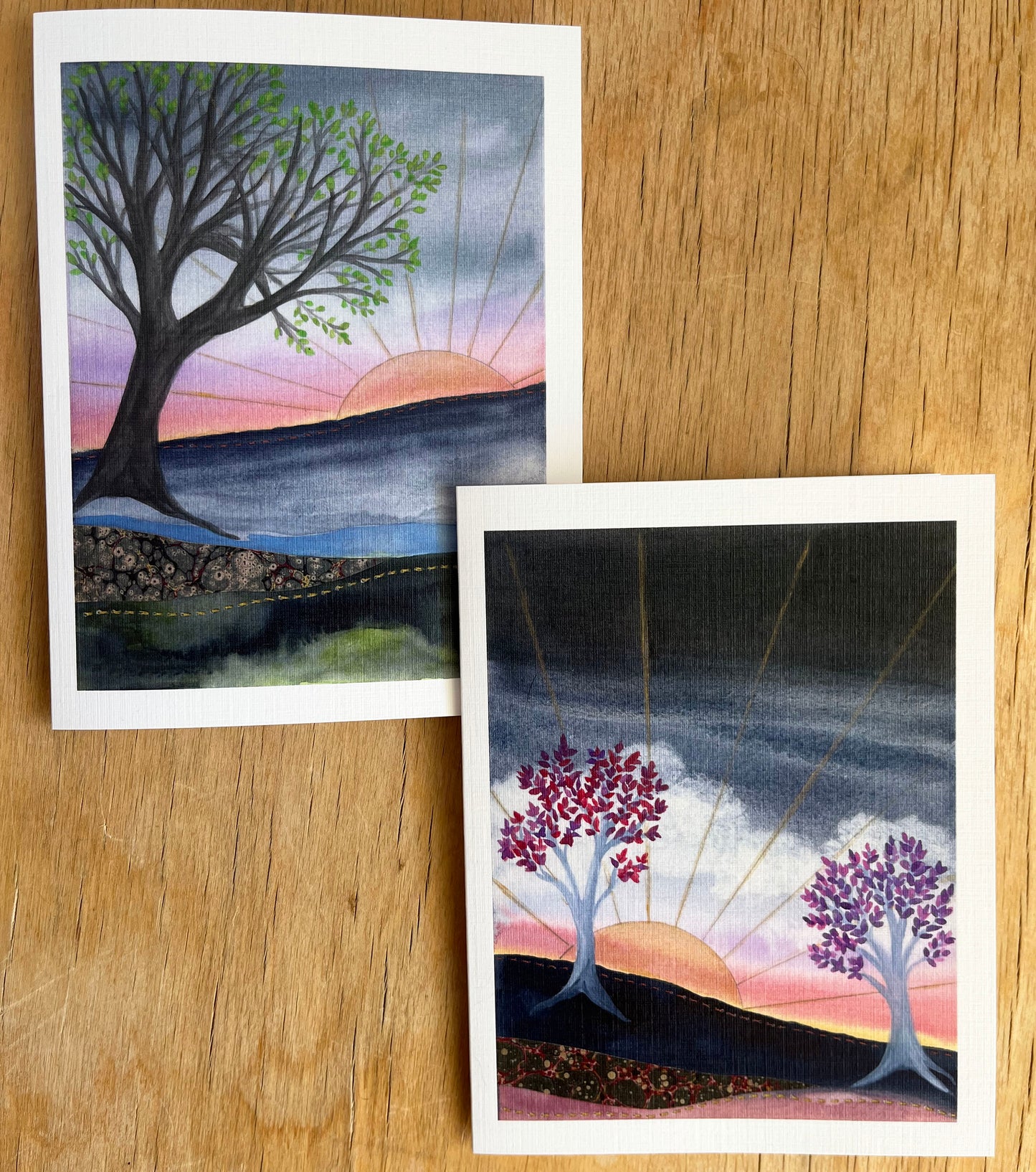 Good Morning & Good Evening greeting card 8 pack