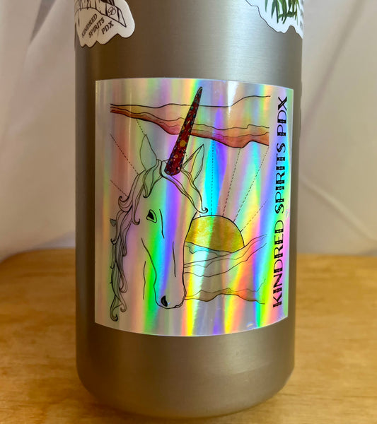 Unicorn holographic sticker