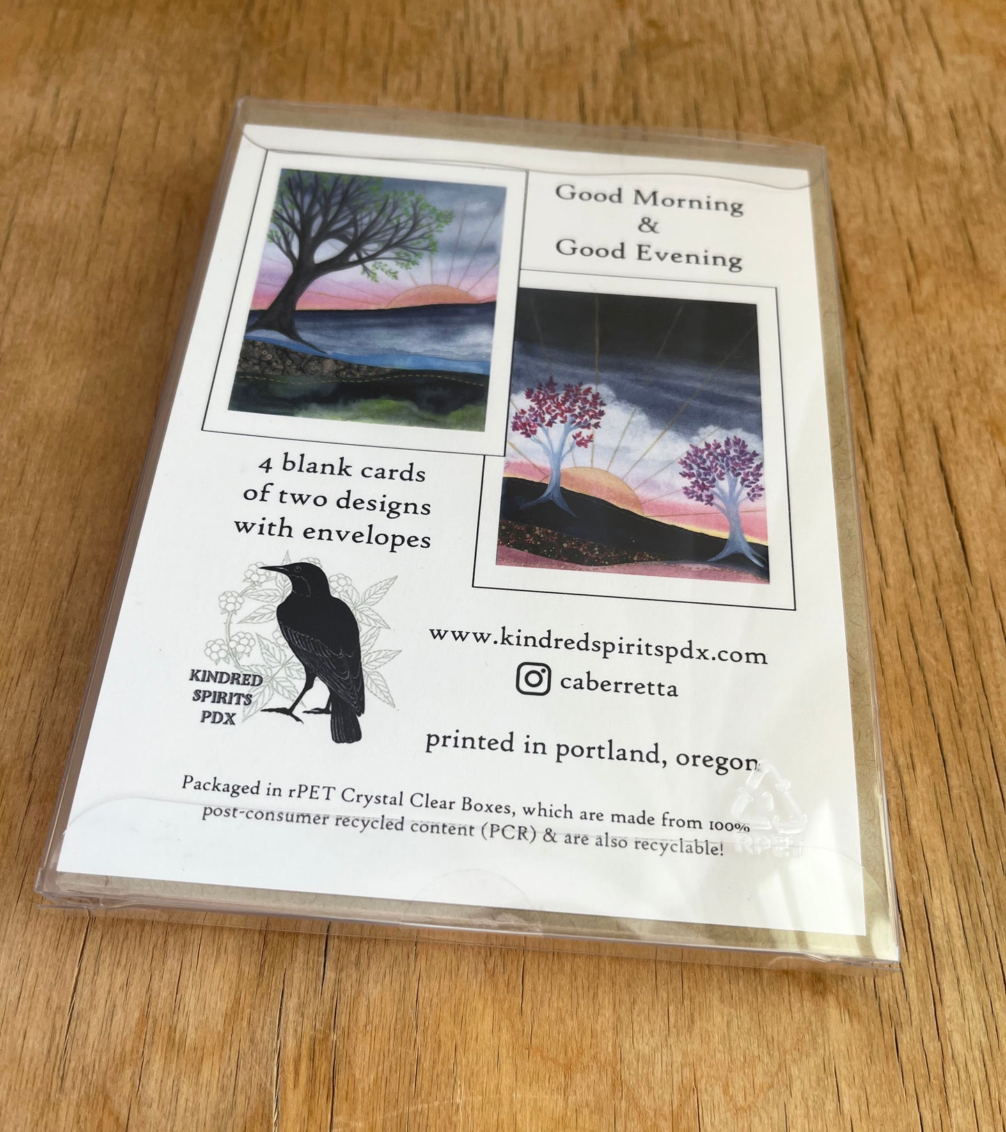 Good Morning & Good Evening greeting card 8 pack