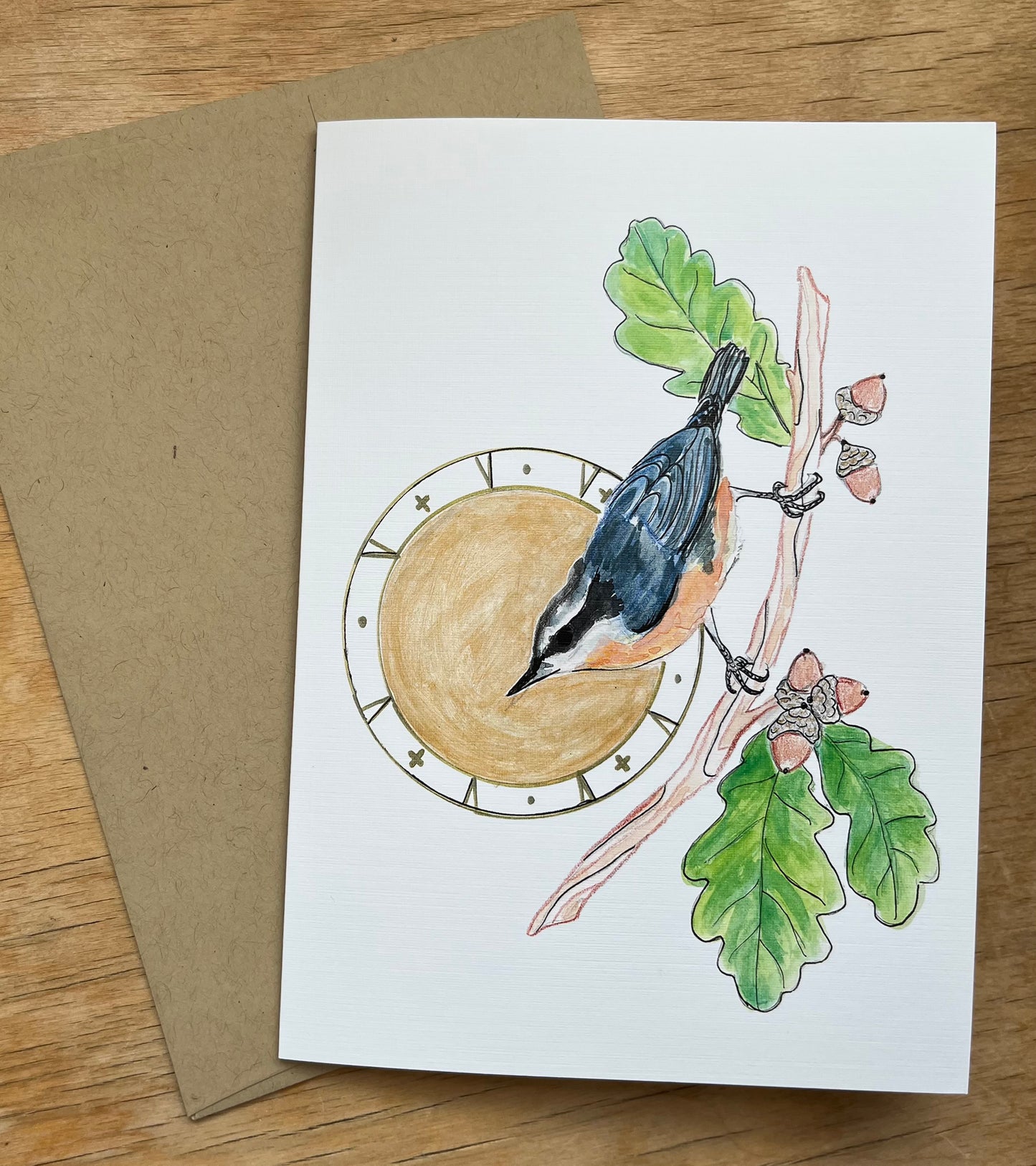 Nuthatch 5x7 greeting card