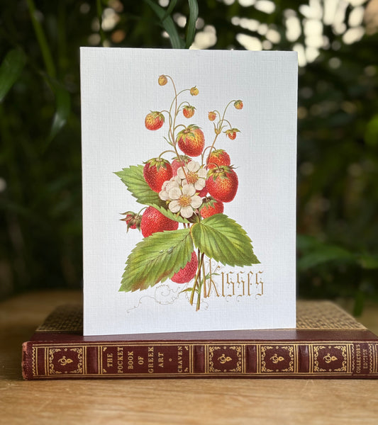 Strawberry Kisses  - greeting card
