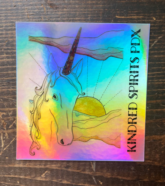 Unicorn holographic sticker