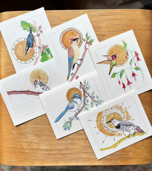 Backyard Birds of the Pacific Northwest greeting card 6 pack