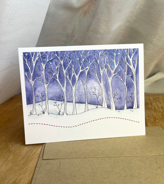 Snowscape greeting card 8 pack