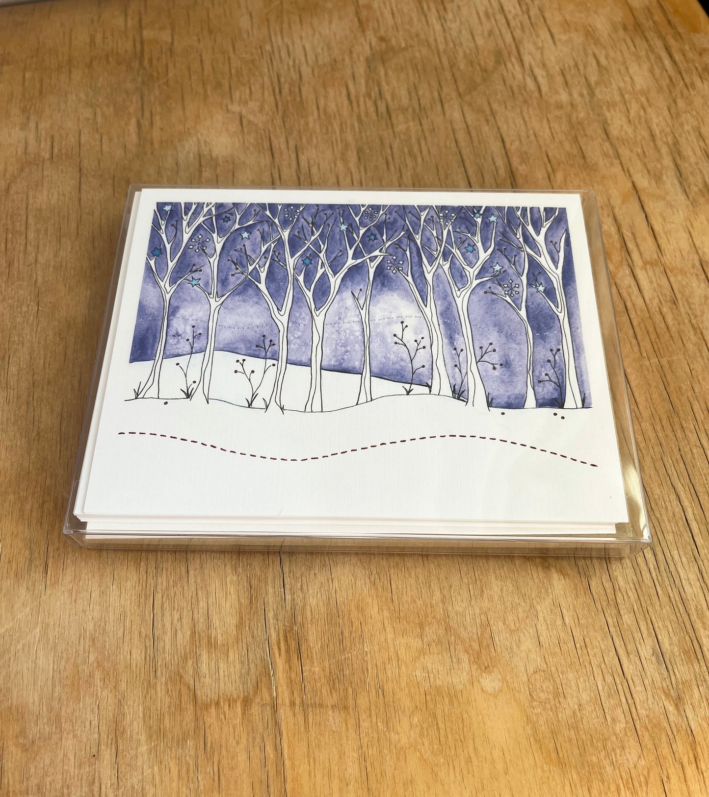 Snowscape greeting card 8 pack