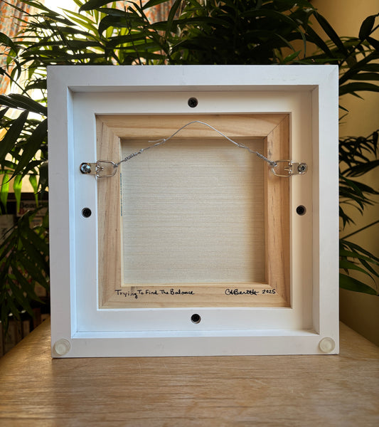 Trying to Find the Balance - original painting - ready to hang