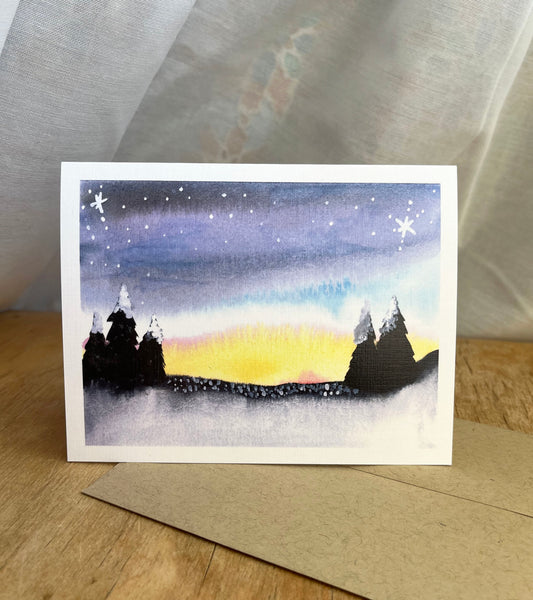 A Winter Scene greeting card 8 pack